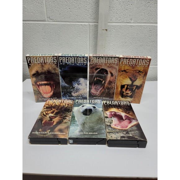 UNBRANDED Other - *1994 PREDATORS OF THE WILD *VHS* VIDEOS BY TIME LIFE, 7 TOTAL